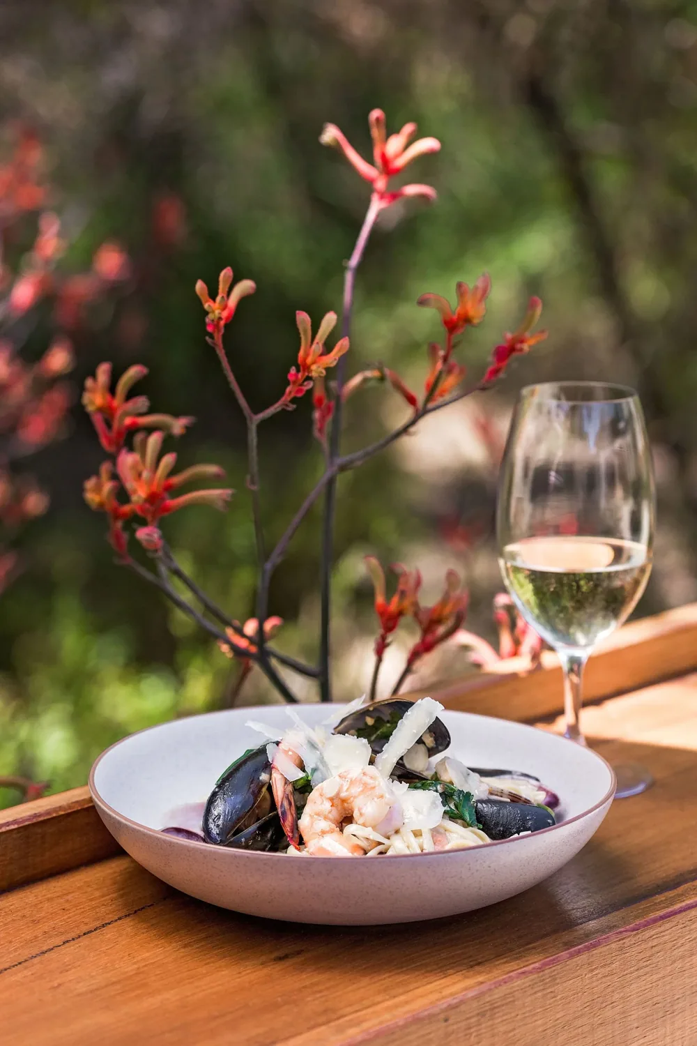An elegantly plated seafood dish